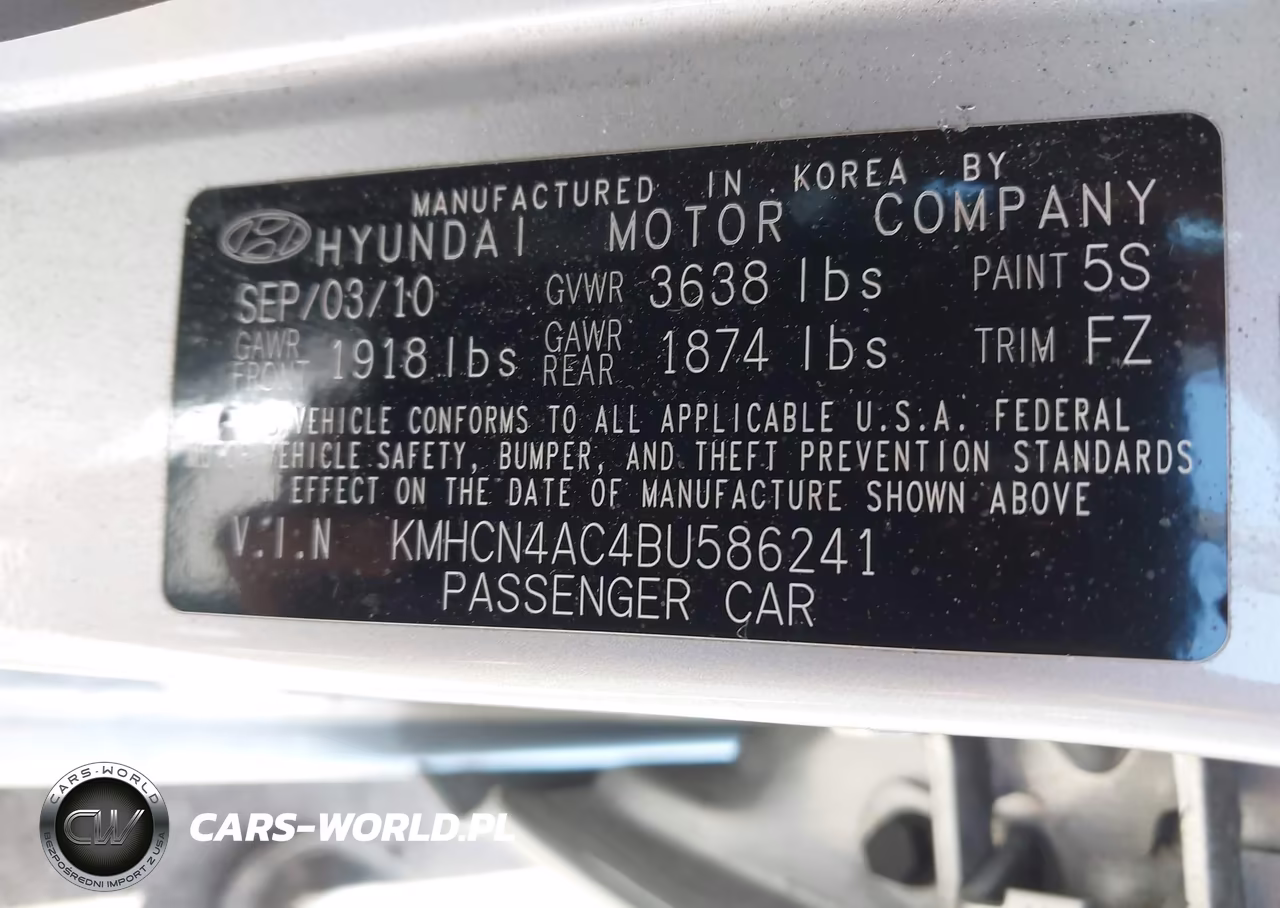 2011 Hyundai Accent Gls VIN:KMHCN4AC4BU586241 - 9
