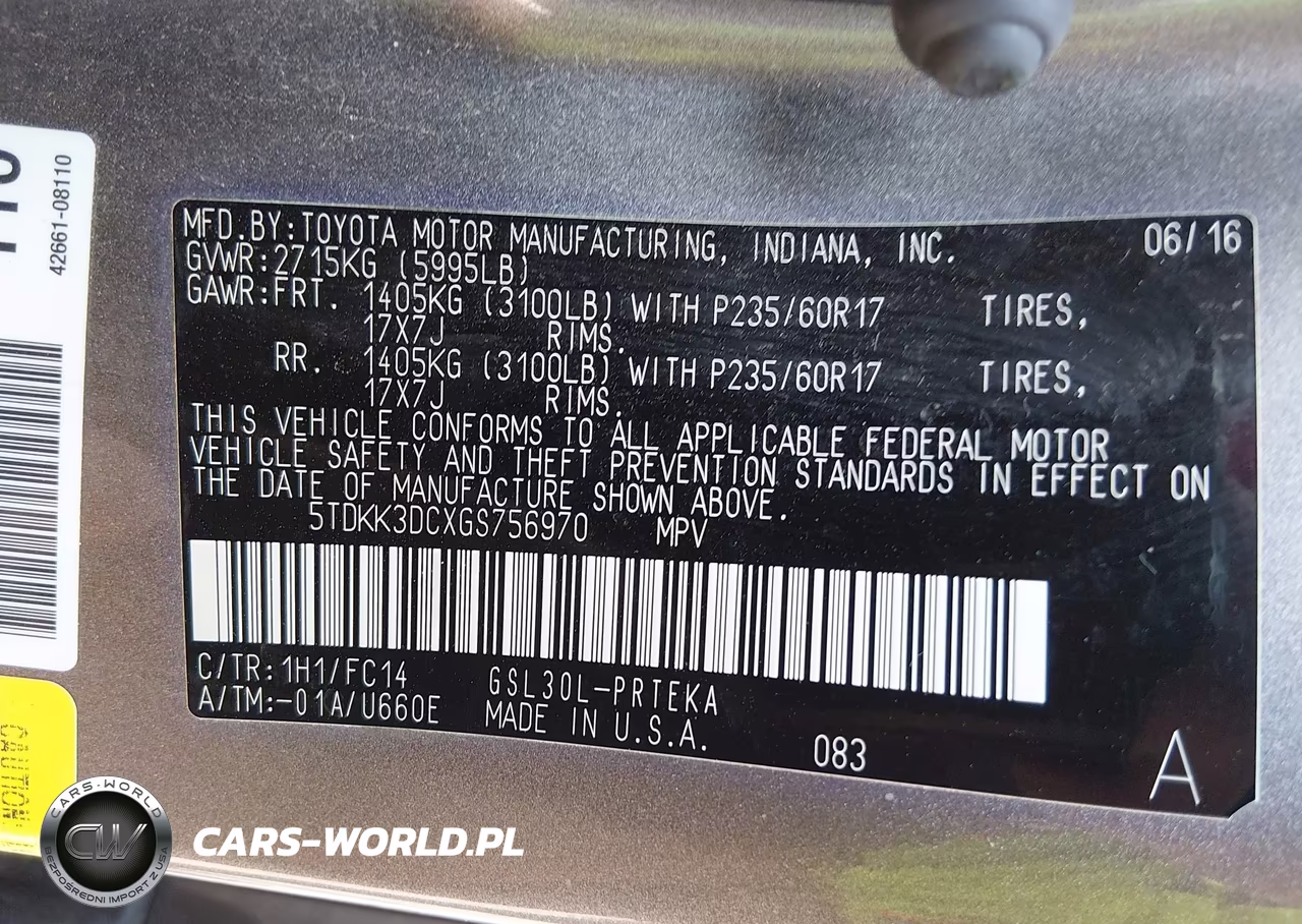 2016 Toyota Sienna Le 8 Passenger VIN:5TDKK3DCXGS756970 - 9