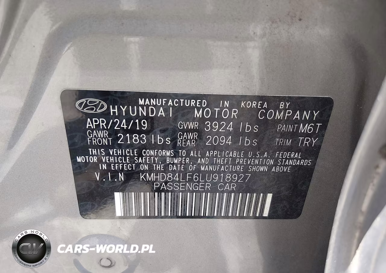 2020 Hyundai Elantra Sel VIN:KMHD84LF6LU918927 - 9