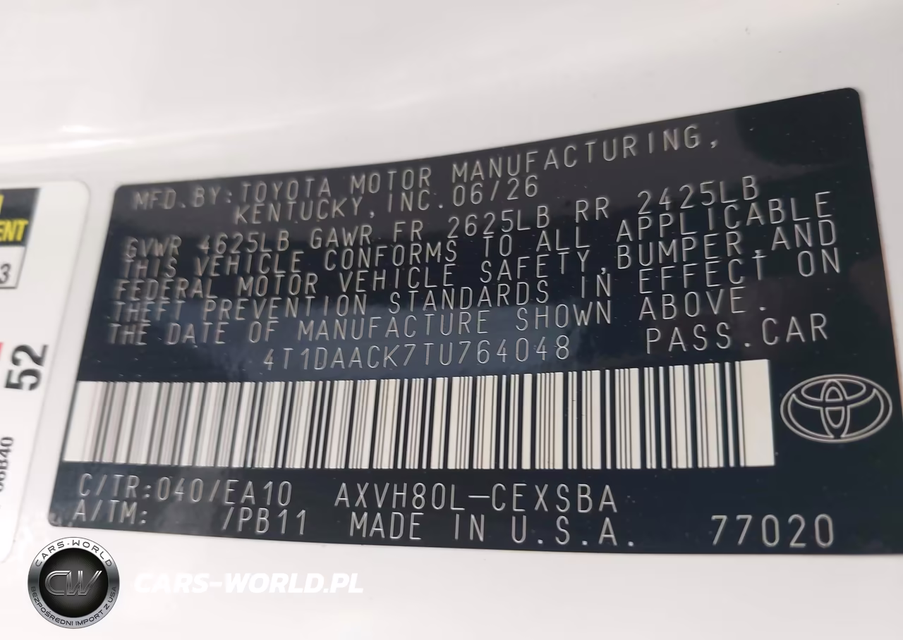 2026 Toyota Camry Se VIN:4T1DAACK7TU764048 - 9