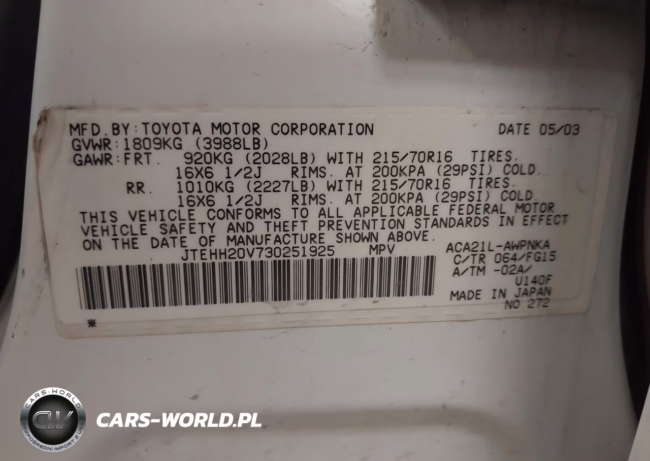 2003 Toyota Rav4 VIN:JTEHH20V730251925 - 9