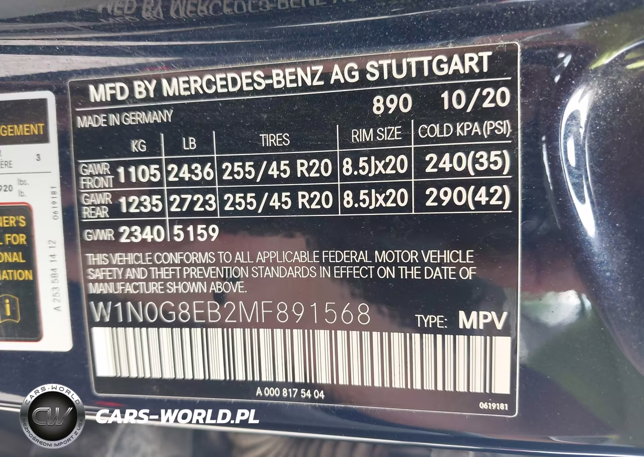 2021 Mercedes-Benz Glc 300 4Matic Suv VIN:W1N0G8EB2MF891568 - 9