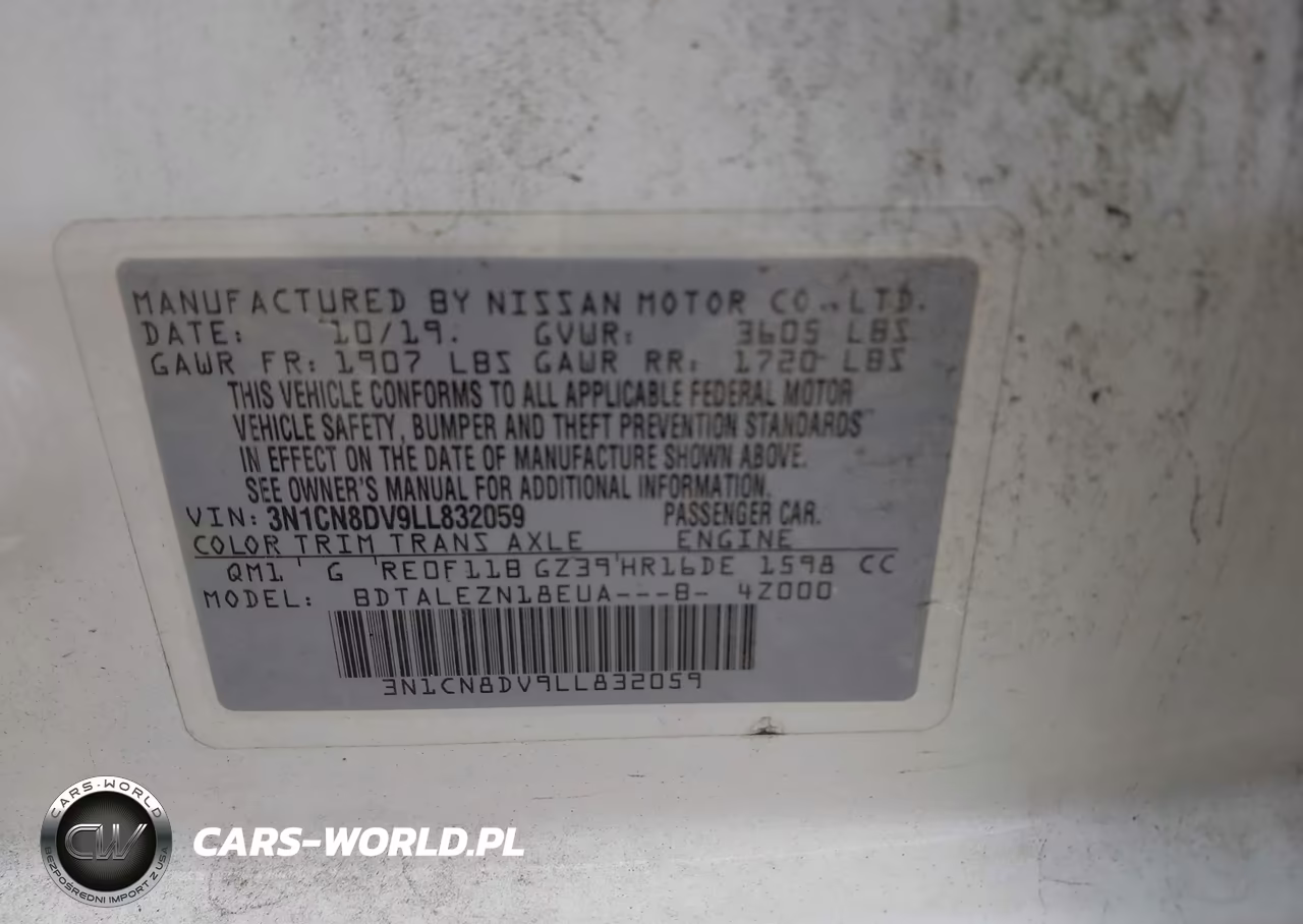 2020 Nissan Versa S Xtronic Cvt VIN:3N1CN8DV9LL832059 - 9