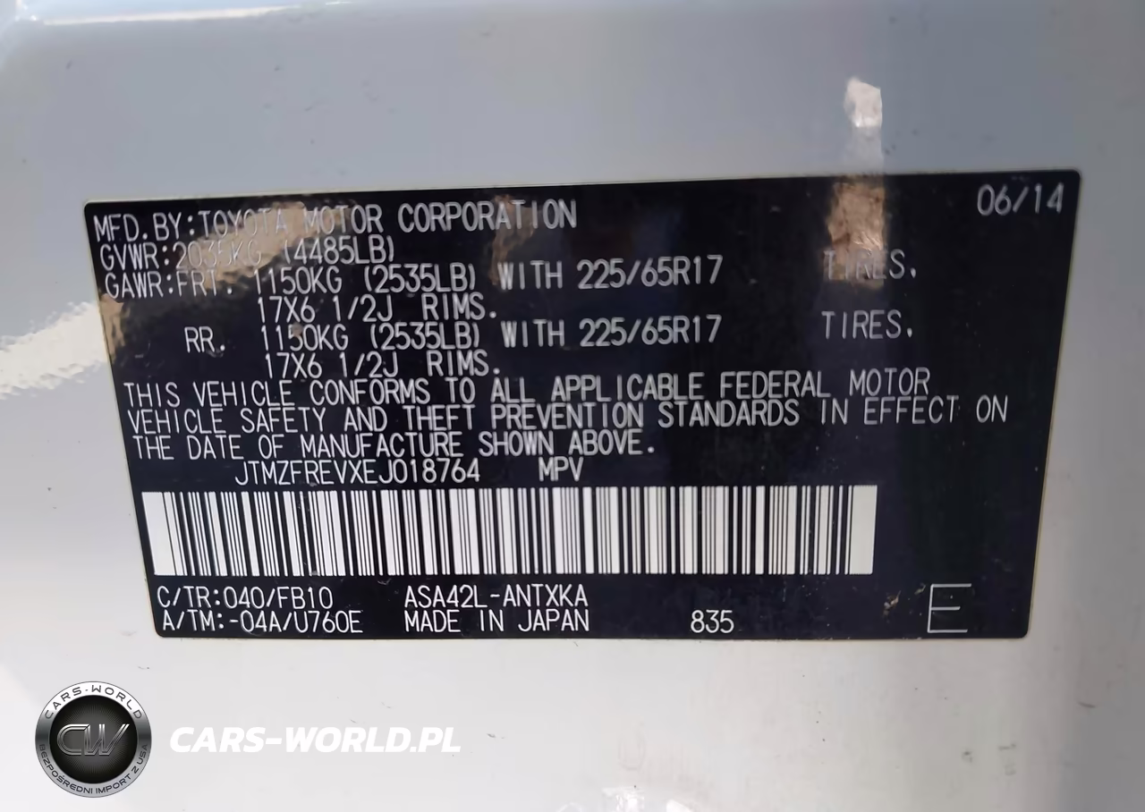 2014 Toyota Rav4 Le VIN:JTMZFREVXEJ018764 - 9