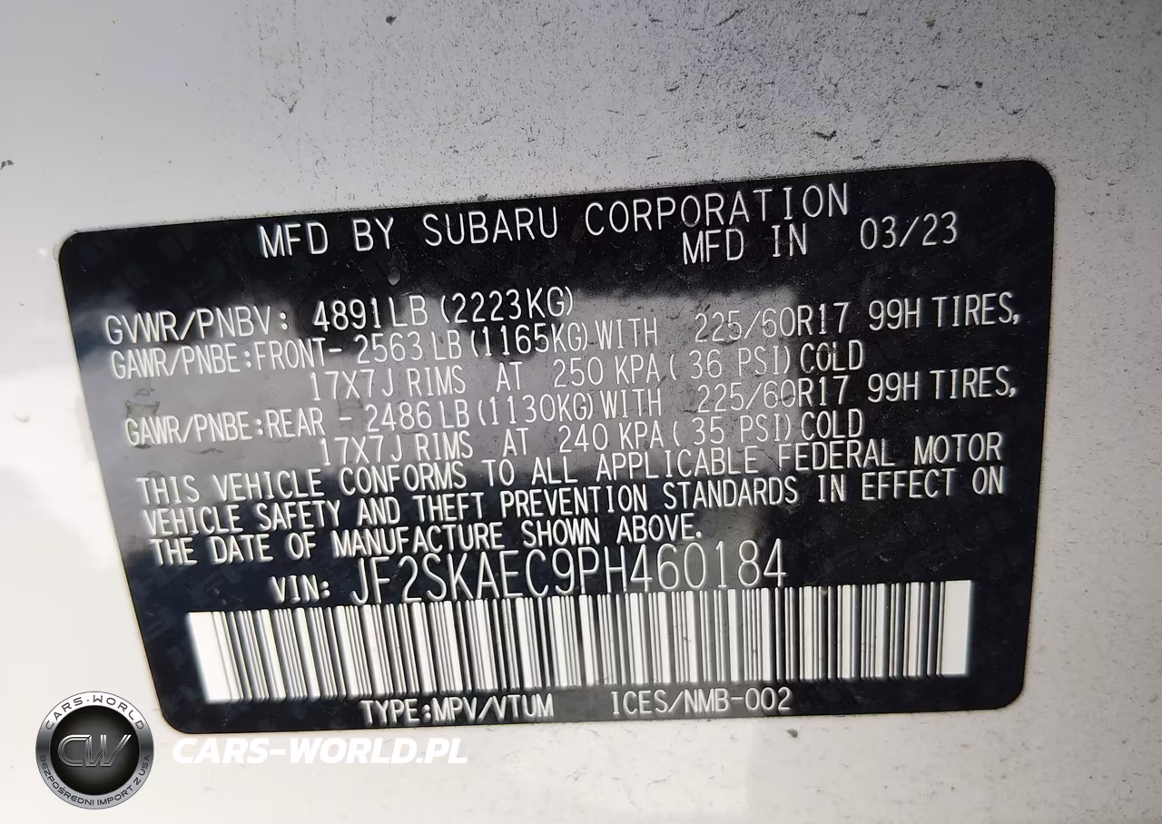 2023 Subaru Forester Premium VIN:JF2SKAEC9PH460184 - 9