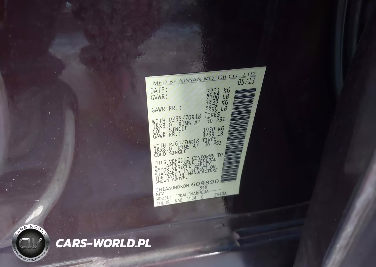 2013 Nissan Armada Sv VIN:5N1AA0NDXDN609890 - 9