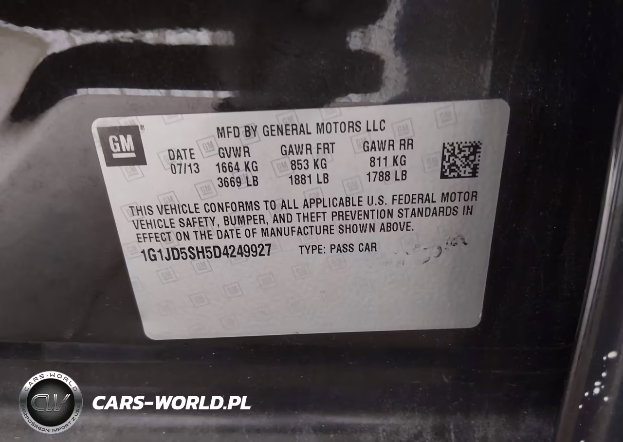 2013 Chevrolet Sonic Lt Manual VIN:1G1JD5SH5D4249927 - 9