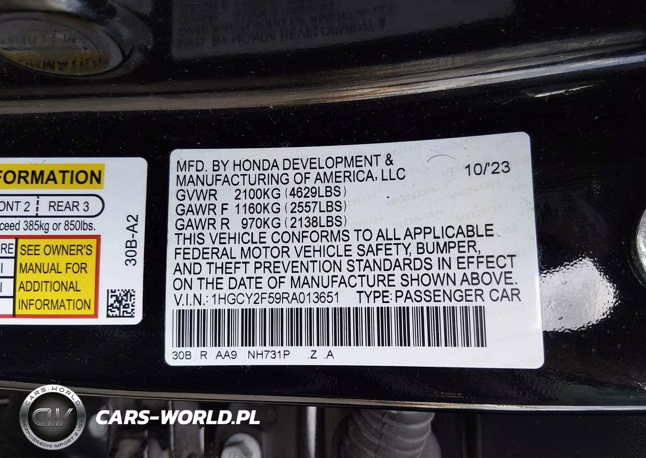 2024 Honda Accord Hybrid Sport VIN:1HGCY2F59RA013651 - 9