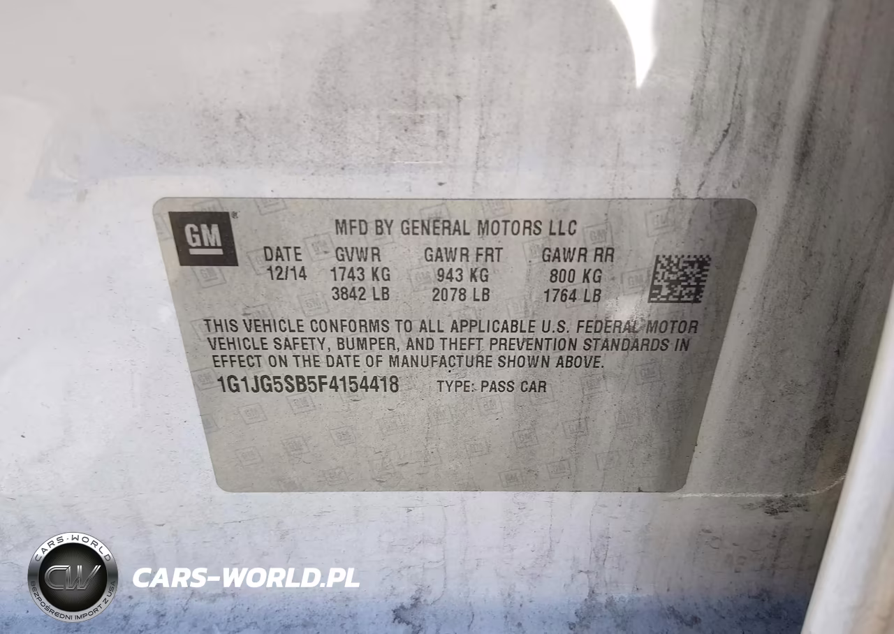 2015 Chevrolet Sonic Rs Auto VIN:1G1JG5SB5F4154418 - 9