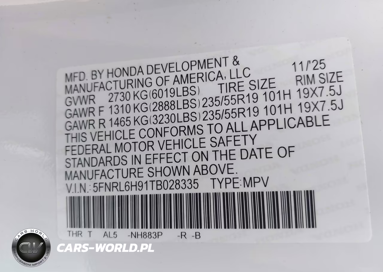 2026 Honda Odyssey Elite VIN:5FNRL6H91TB028335 - 9