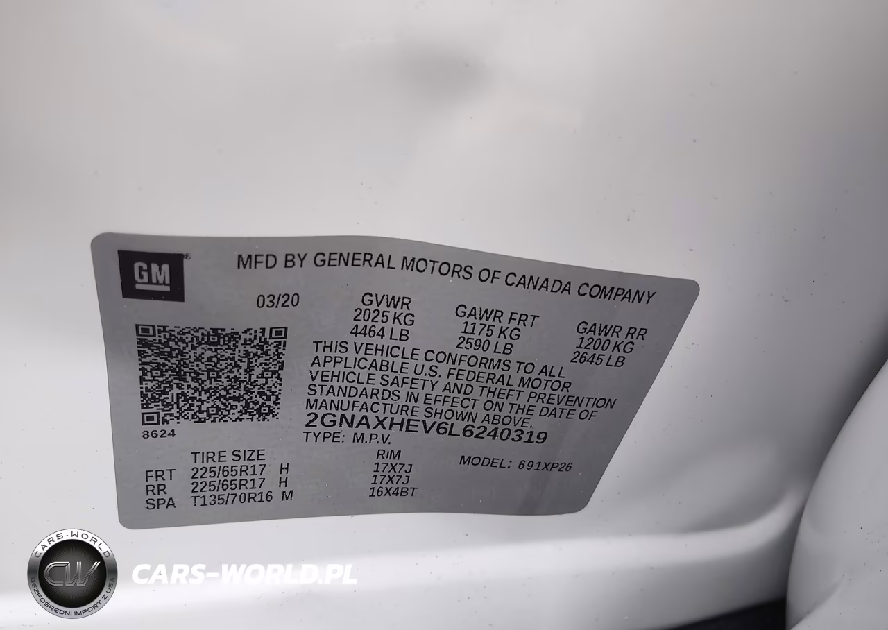 2020 Chevrolet Equinox Fwd Ls VIN:2GNAXHEV6L6240319 - 9