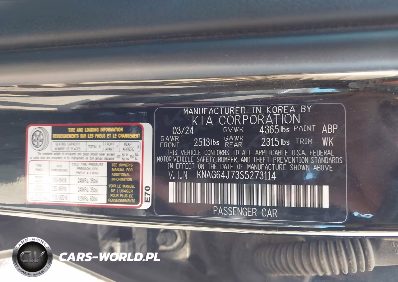 2025 Kia K5 Gt-Line VIN:KNAG64J73S5273114 - 9