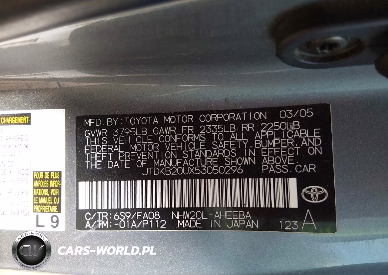 2005 Toyota Prius VIN:JTDKB20UX53050296 - 9