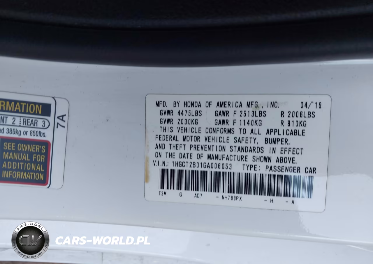 2016 Honda Accord Touring VIN:1HGCT2B01GA006053 - 9