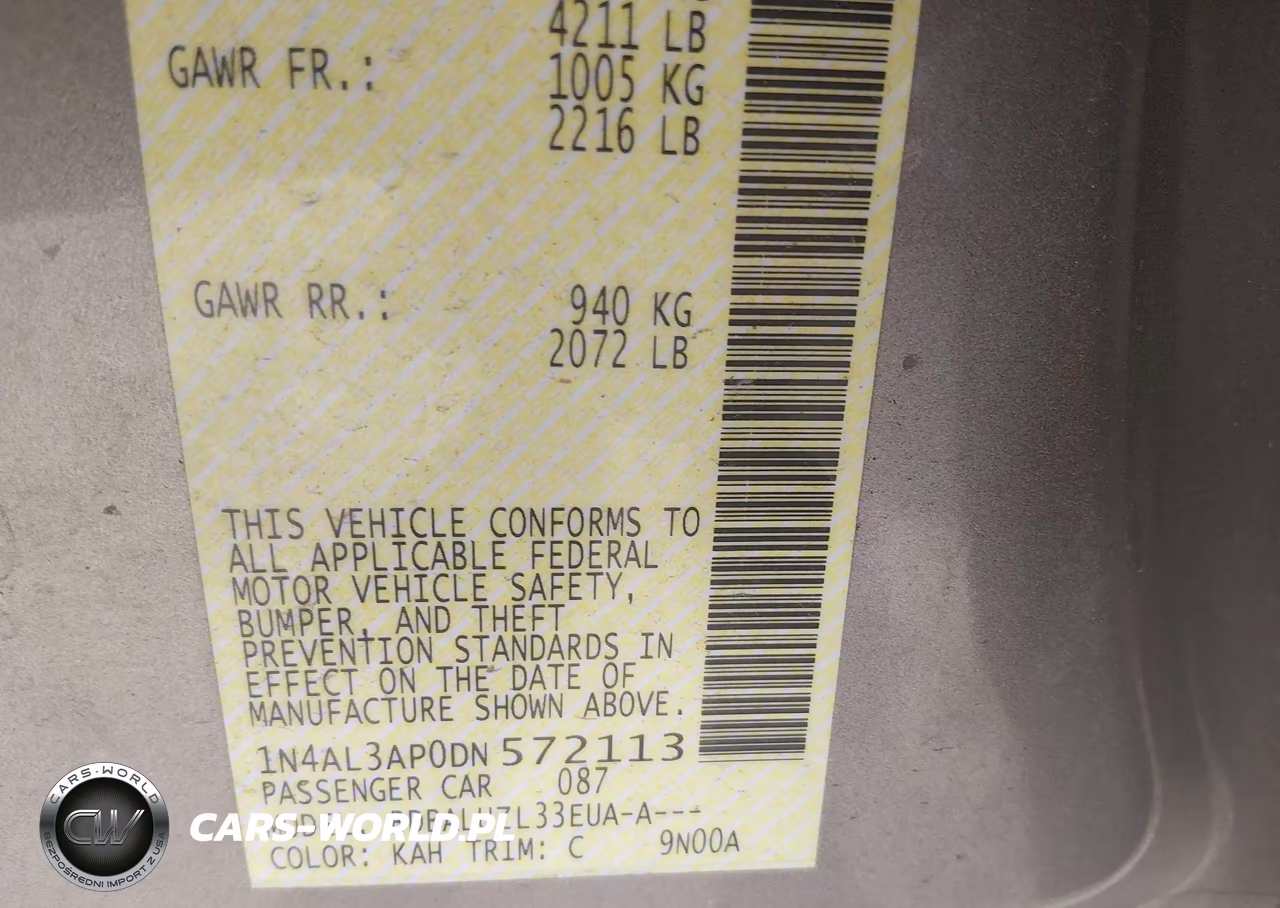 2013 Nissan Altima 2.5 Sv VIN:1N4AL3AP0DN572113 - 9