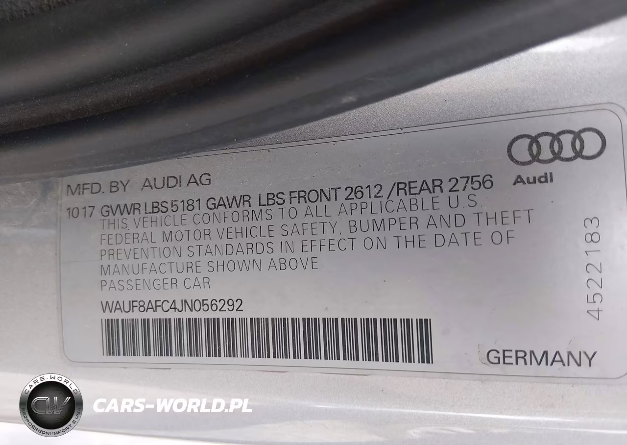 2018 Audi A6 2.0T Premium-2.0T Sport VIN:WAUF8AFC4JN056292 - 9