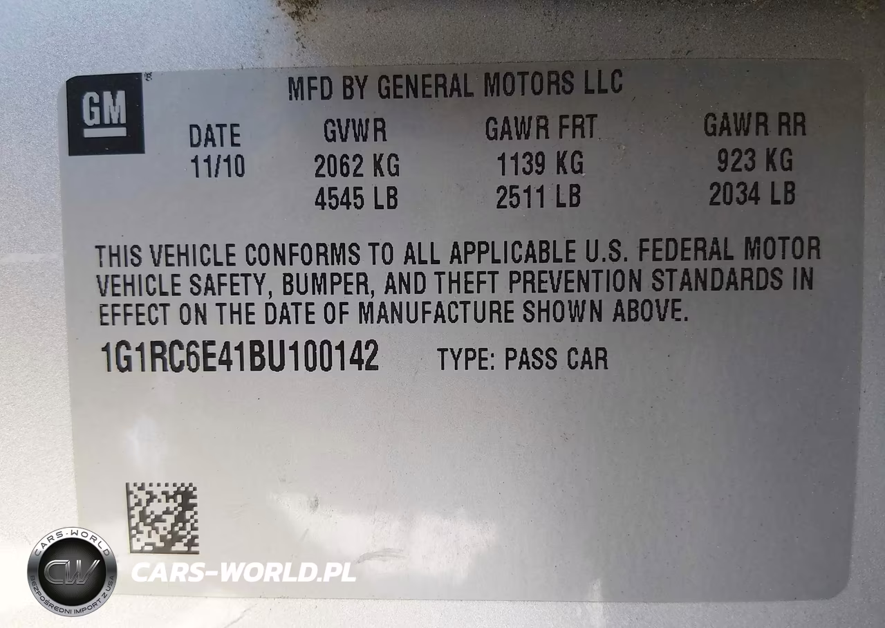 2011 Chevrolet Volt VIN:1G1RC6E41BU100142 - 9