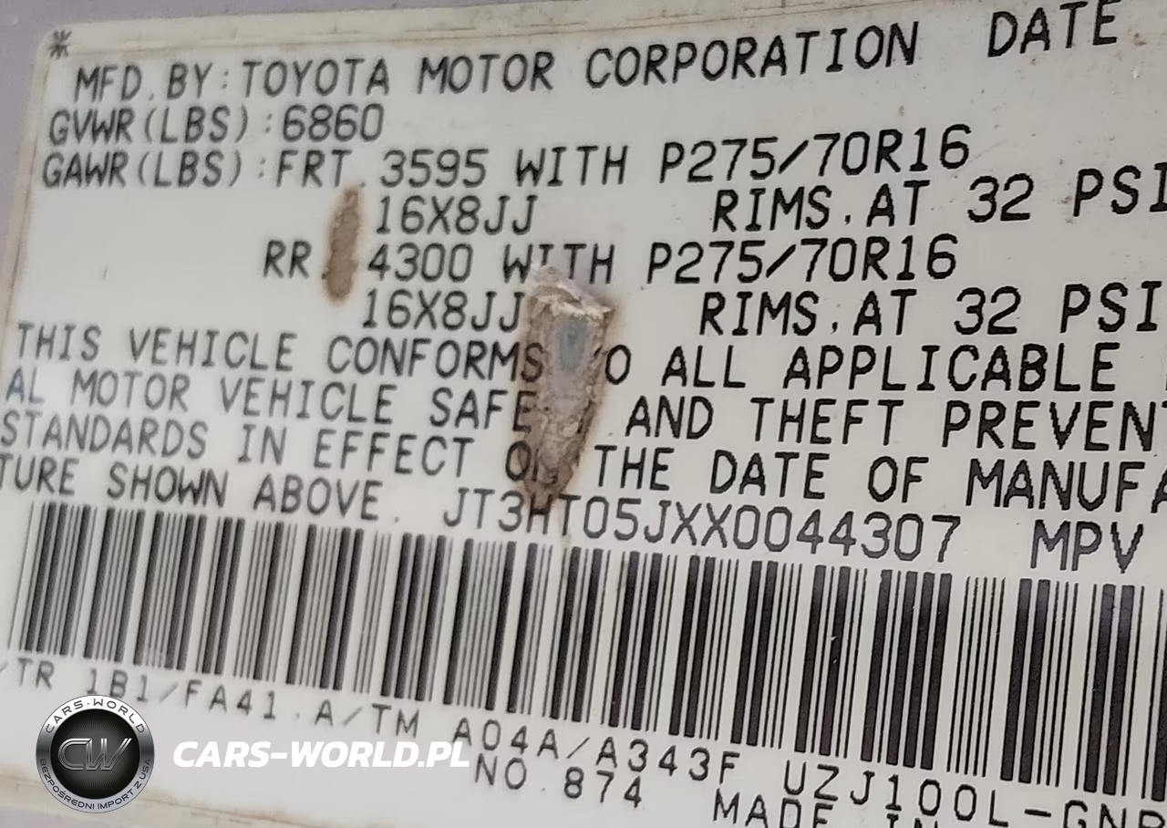 1999 Toyota Land Cruiser VIN:JT3HT05JXX0044307 - 9