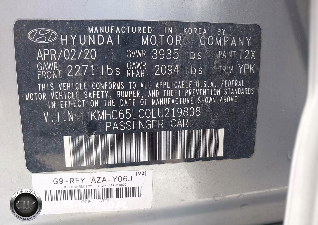 2020 Hyundai Ioniq Hybrid Blue VIN:KMHC65LC0LU219838 - 9