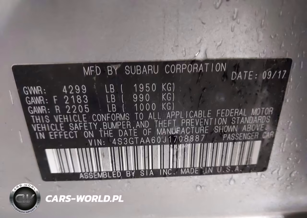 2018 Subaru Impreza 2.0I VIN:4S3GTAA60J1708887 - 9