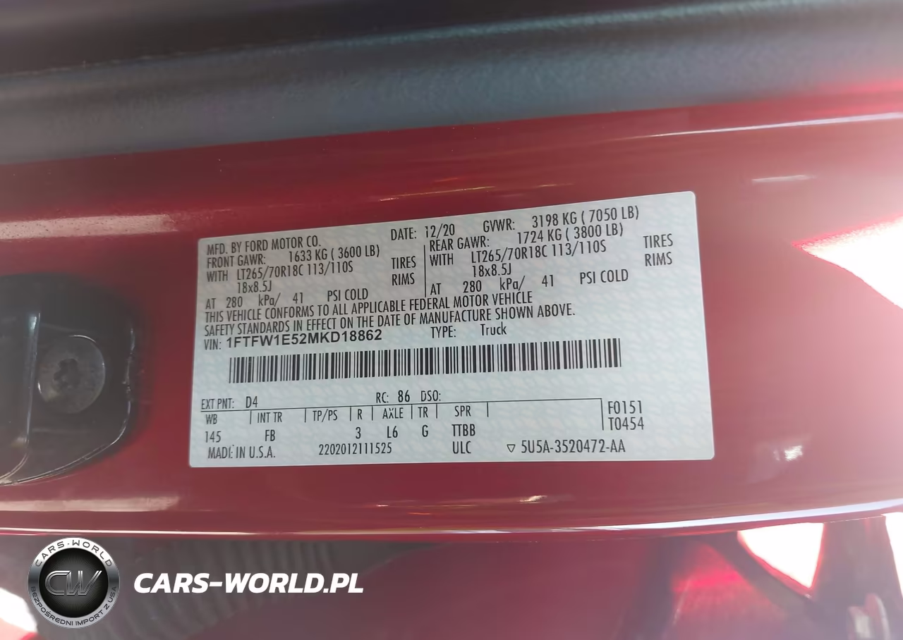 2021 Ford F-150 Xlt VIN:1FTFW1E52MKD18862 - 9