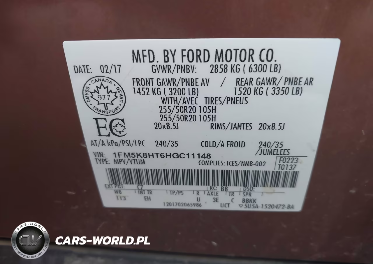 2017 Ford Explorer Platinum VIN:1FM5K8HT6HGC11148 - 9