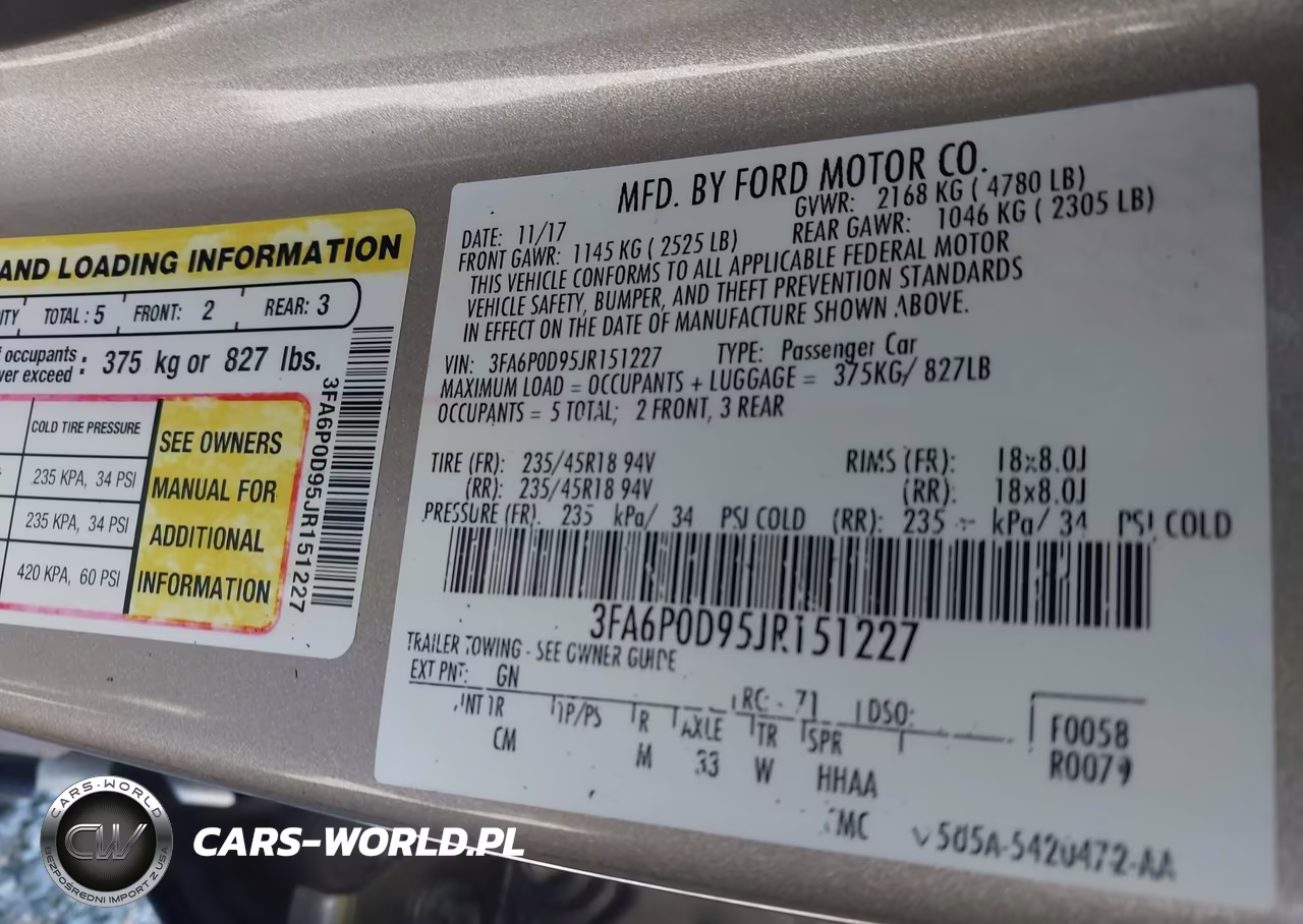 2018 Ford Fusion Titanium VIN:3FA6P0D95JR151227 - 9