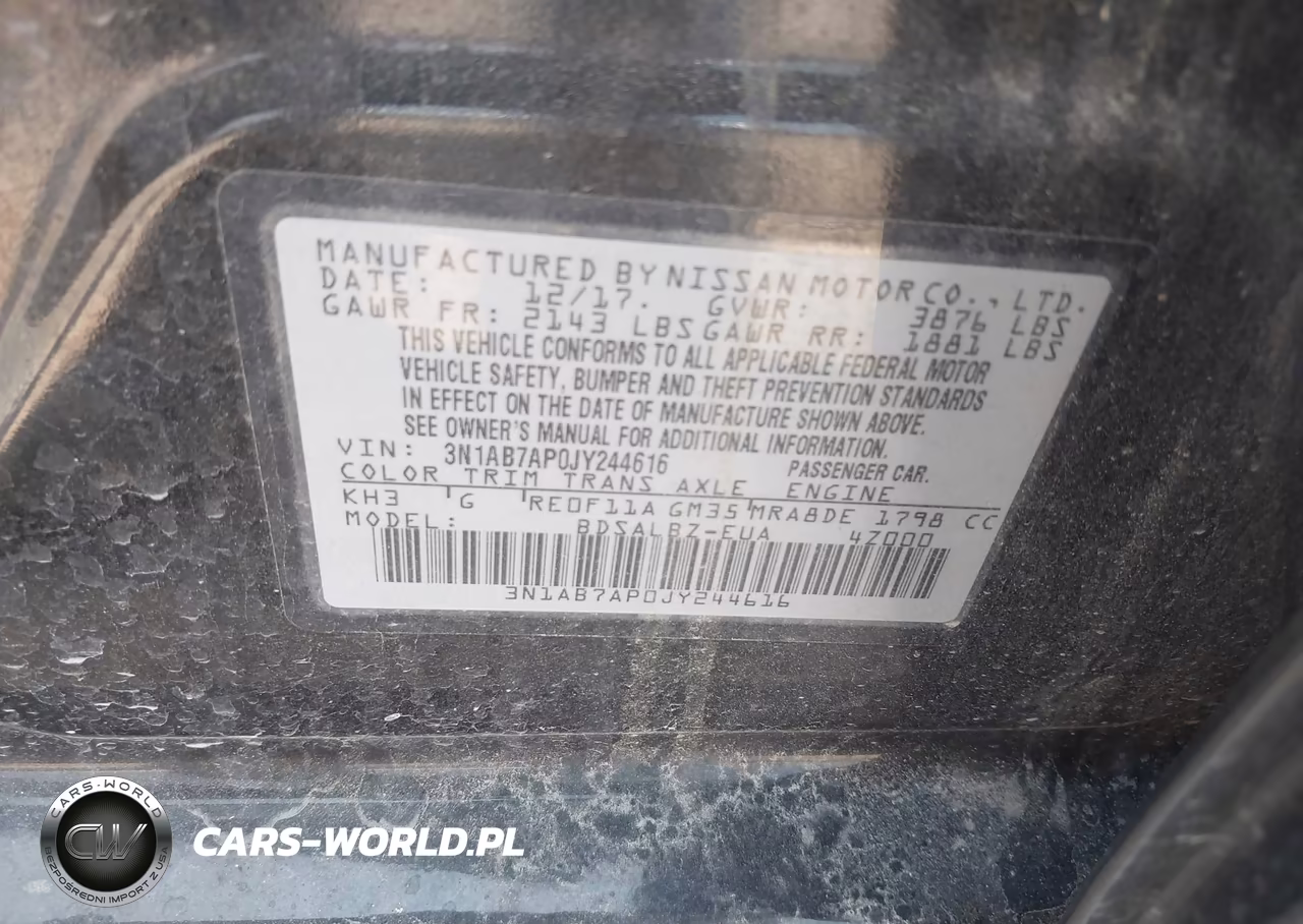 2018 Nissan Sentra S VIN:3N1AB7AP0JY244616 - 9