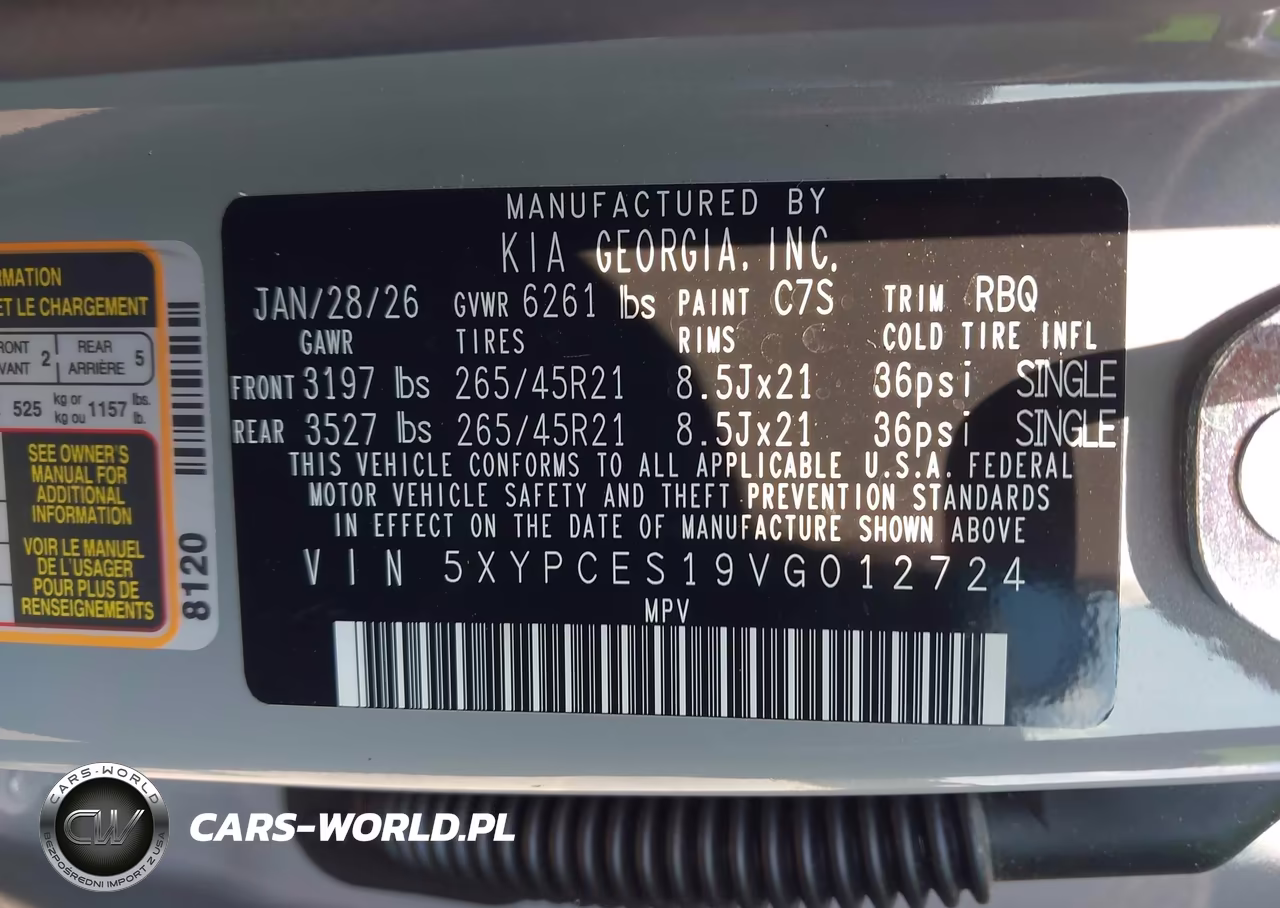 2027 Kia Telluride X-Line Ex VIN:5XYPCES19VG012724 - 9