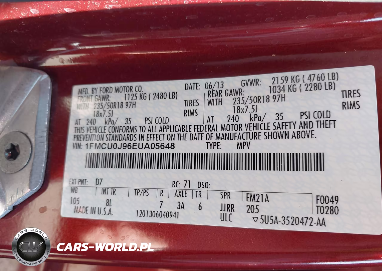 2014 Ford Escape Titanium VIN:1FMCU0J96EUA05648 - 9