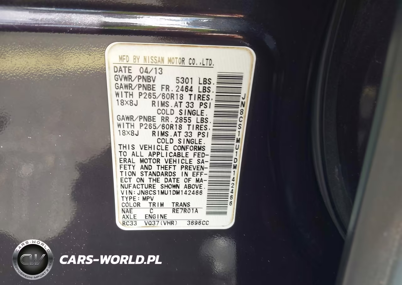 2013 Infiniti Fx37 VIN:JN8CS1MU1DM142466 - 9