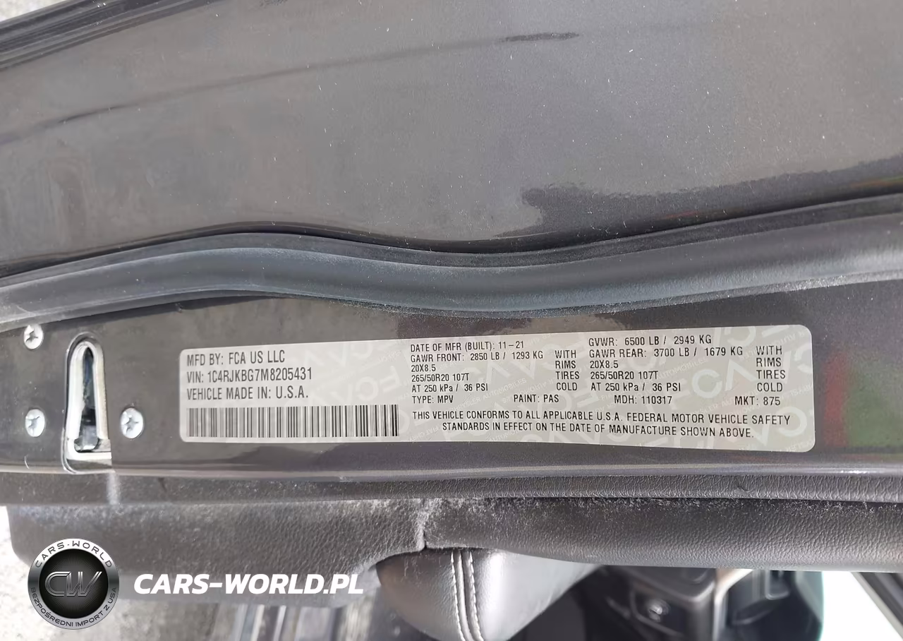2021 Jeep Grand Cherokee L Limited 4X4 VIN:1C4RJKBG7M8205431 - 9