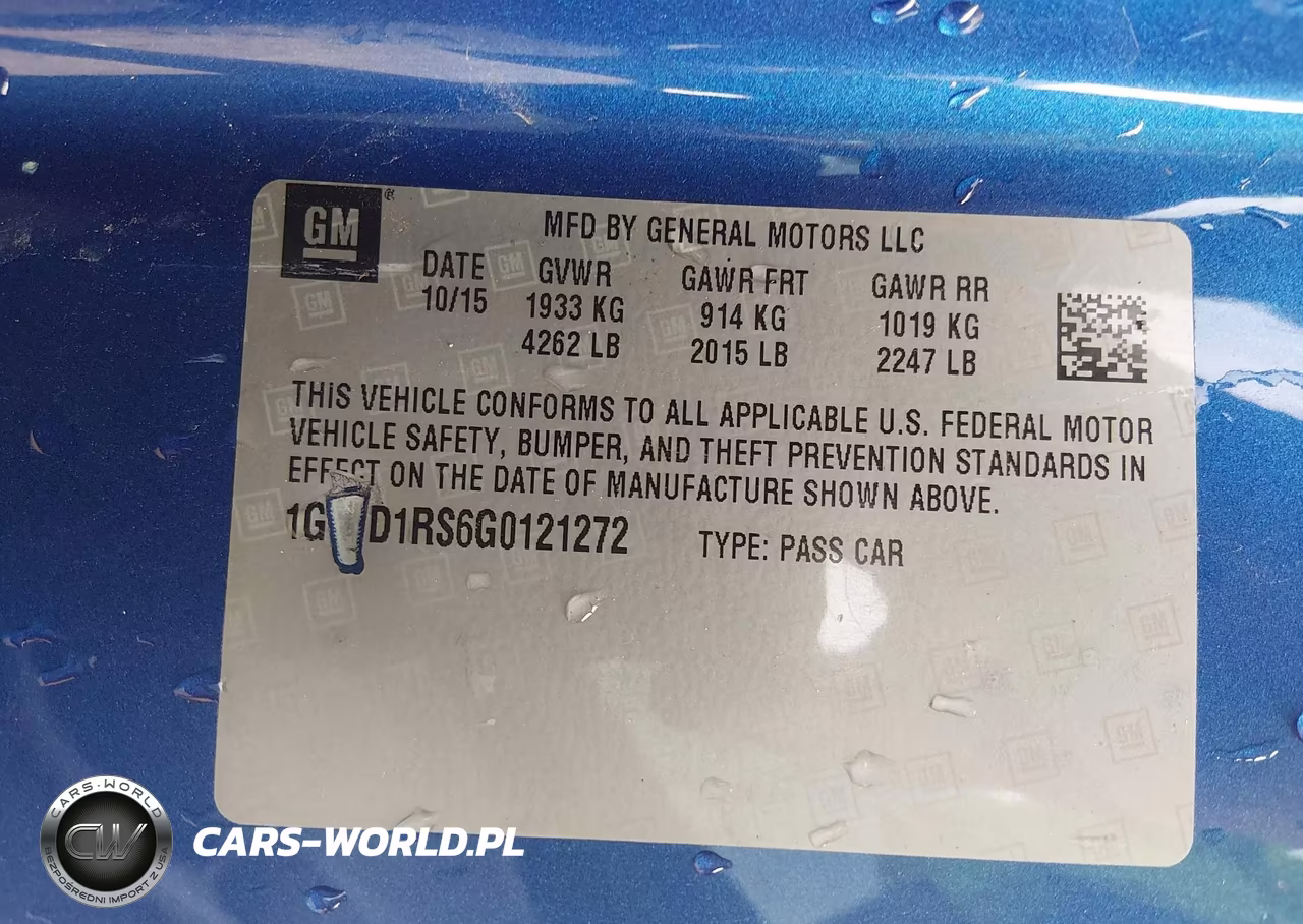 2016 Chevrolet Camaro 2Lt VIN:1G1FD1RS6G0121272 - 9