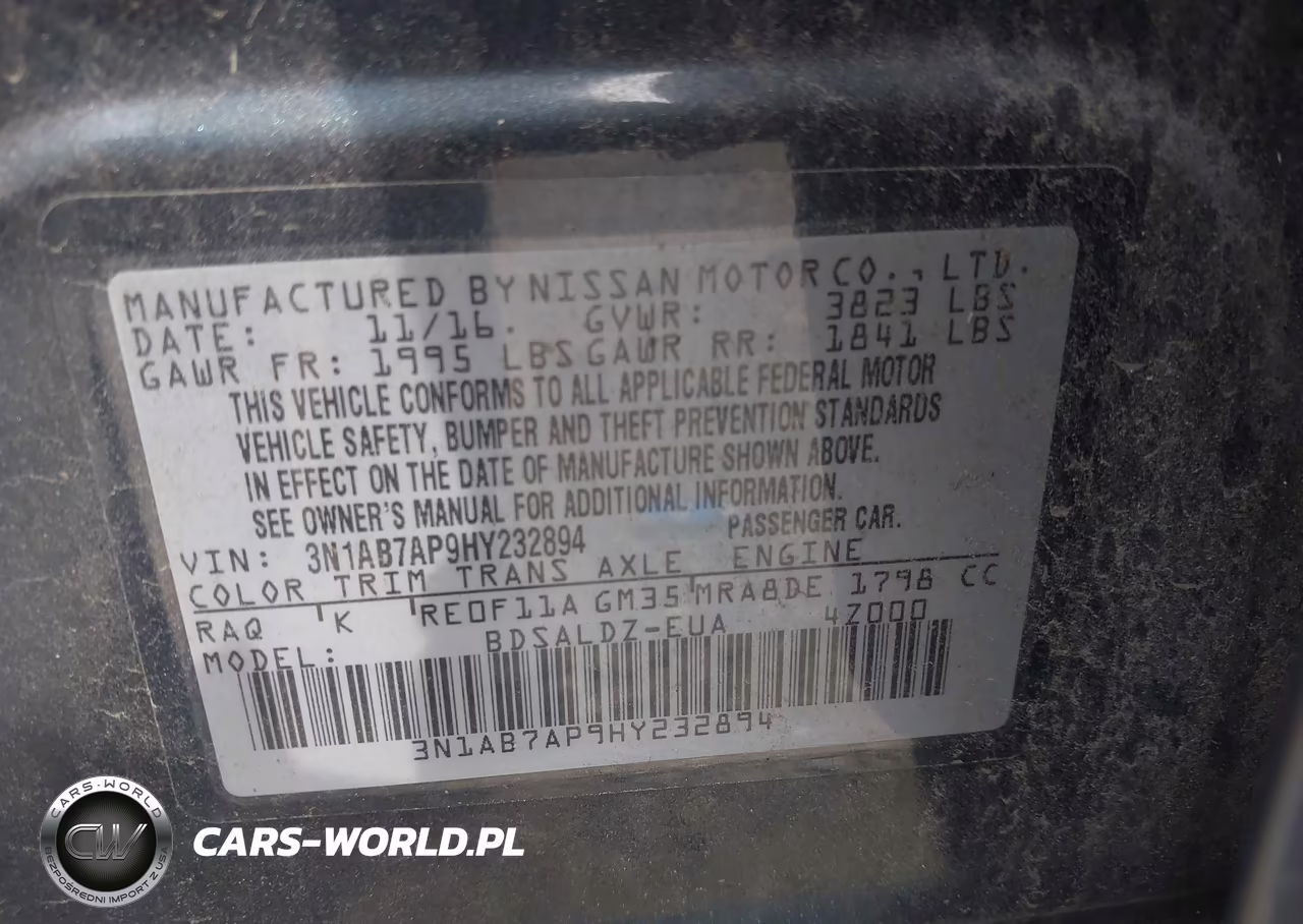 2017 Nissan Sentra Sv VIN:3N1AB7AP9HY232894 - 9