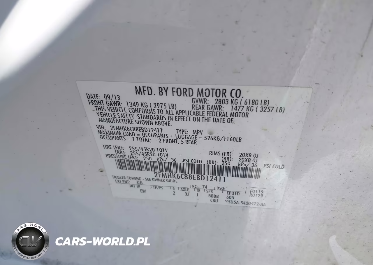 2014 Ford Flex Sel VIN:2FMHK6C88EBD12411 - 9