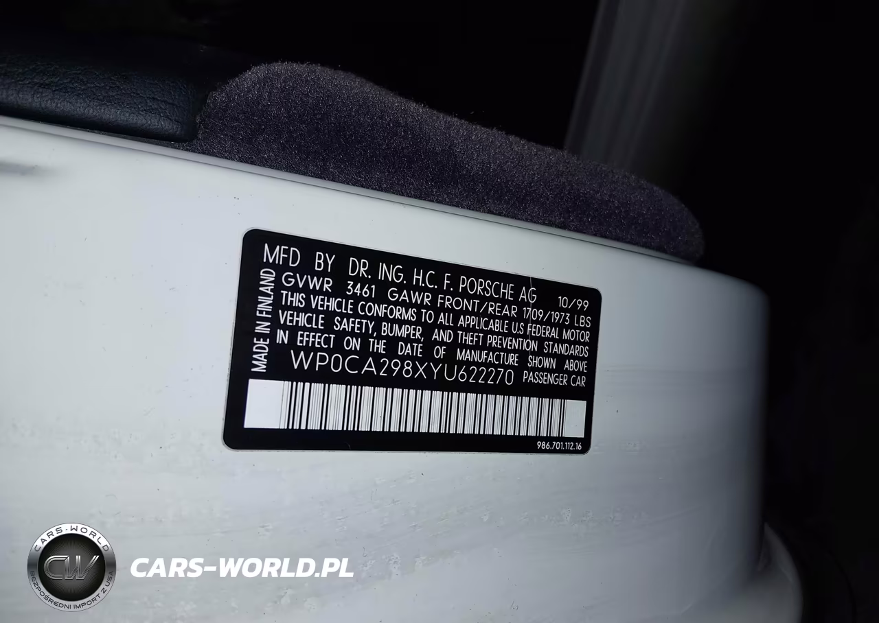 2000 Porsche Boxster VIN:WP0CA298XYU622270 - 9