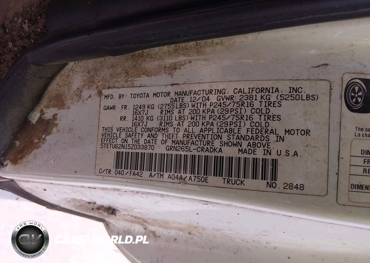 2005 Toyota Tacoma Prerunner V6 VIN:5TETU62N15Z033870 - 9