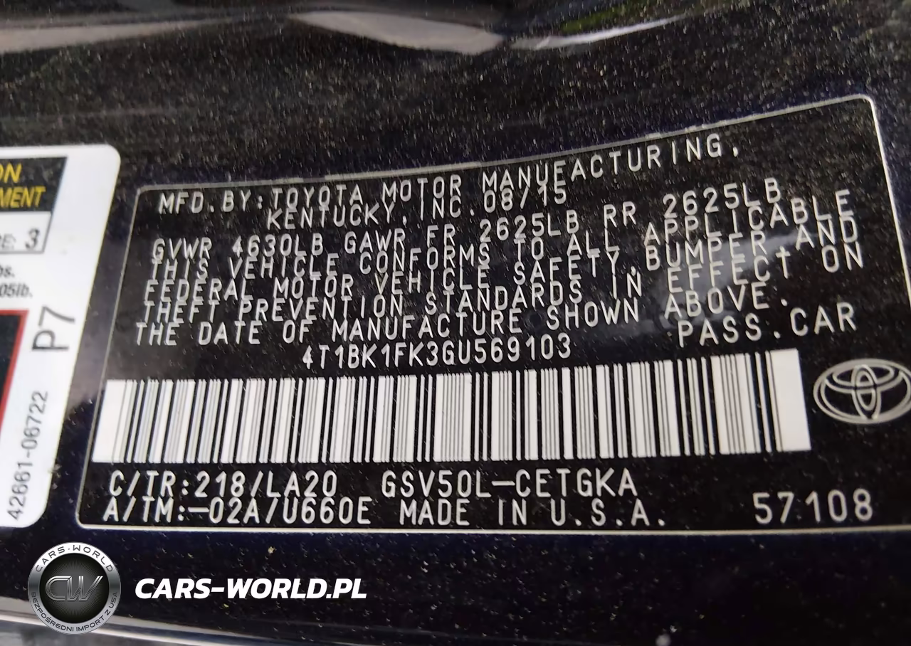 2016 Toyota Camry Xle V6 VIN:4T1BK1FK3GU569103 - 9