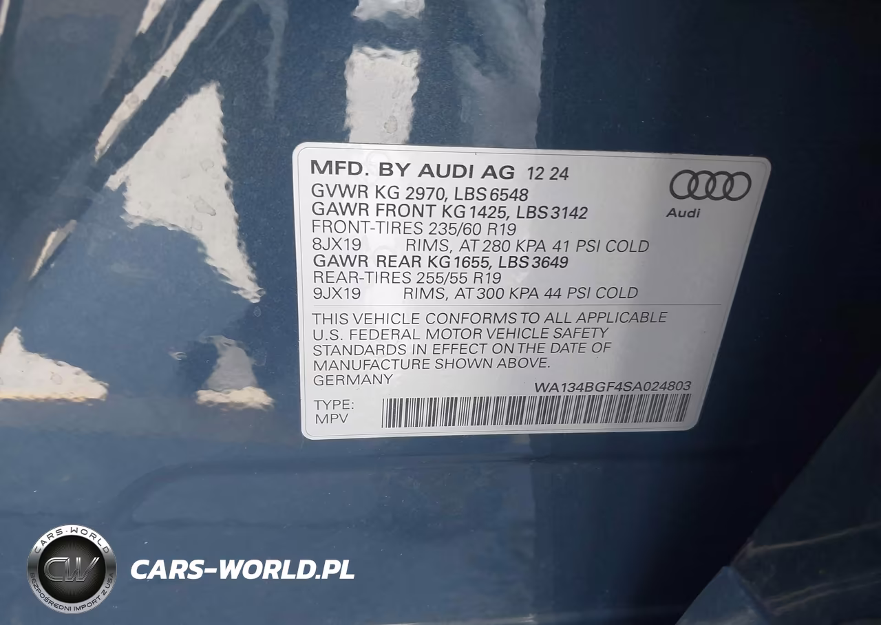2025 Audi Q6 E-Tron Prestige Quattro VIN:WA134BGF4SA024803 - 9