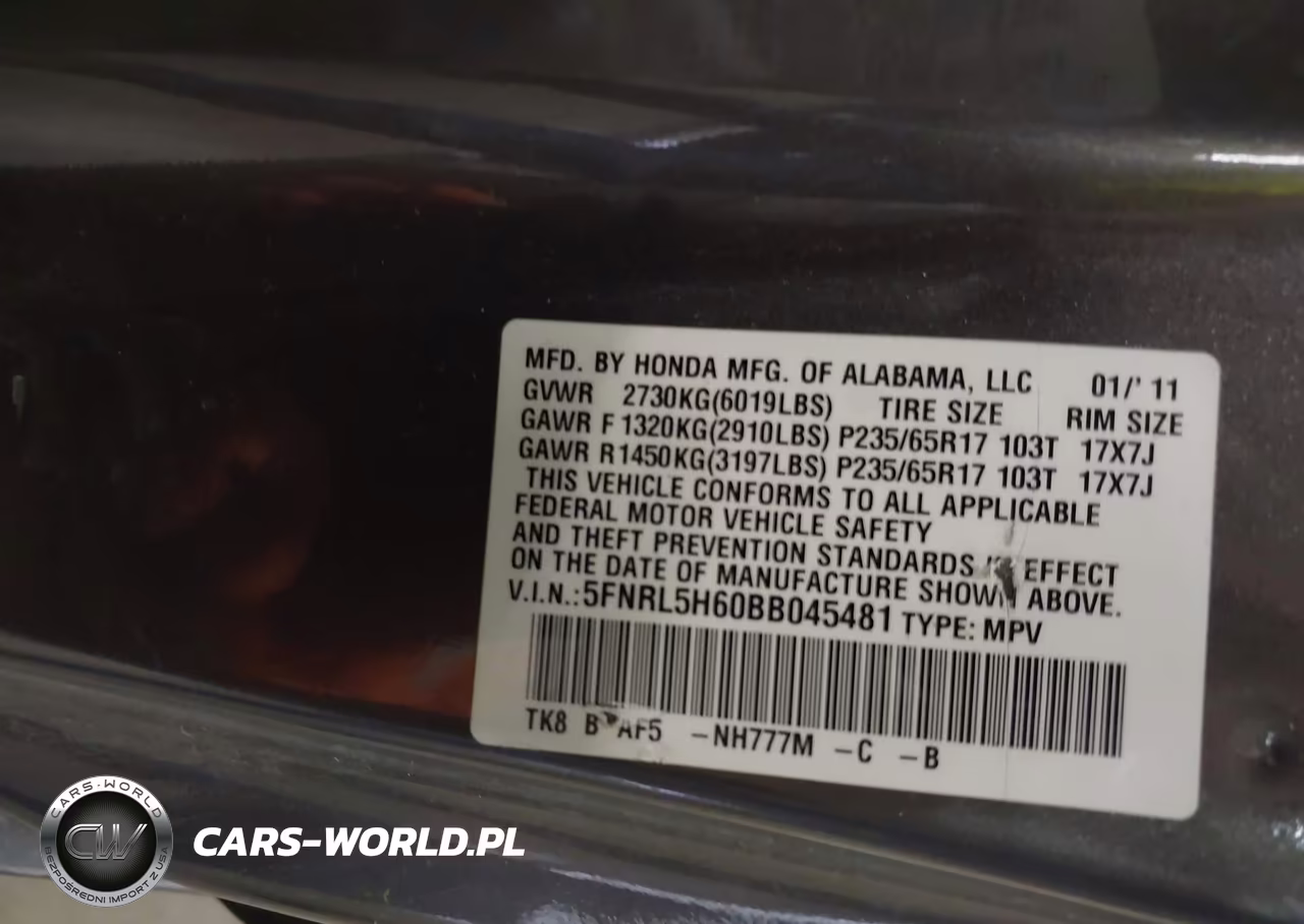2011 Honda Odyssey Ex-L VIN:5FNRL5H60BB045481 - 9
