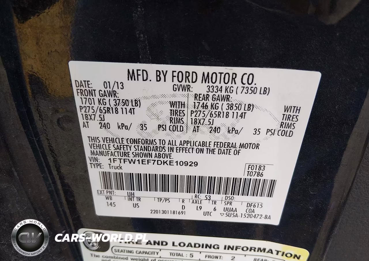 2013 Ford F-150 Xlt VIN:1FTFW1EF7DKE10929 - 9