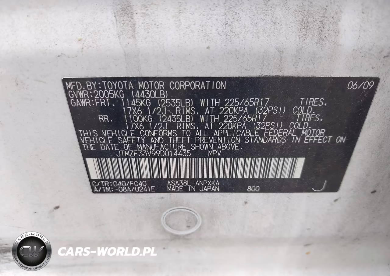 2009 Toyota Rav4 VIN:JTMZF33V99D014435 - 9