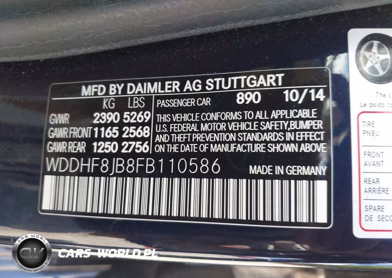 2015 Mercedes-Benz E 350 4Matic VIN:WDDHF8JB8FB110586 - 9