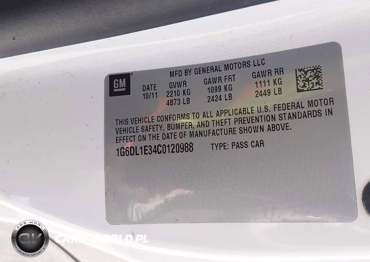 2012 Cadillac Cts Performance VIN:1G6DL1E34C0120988 - 9