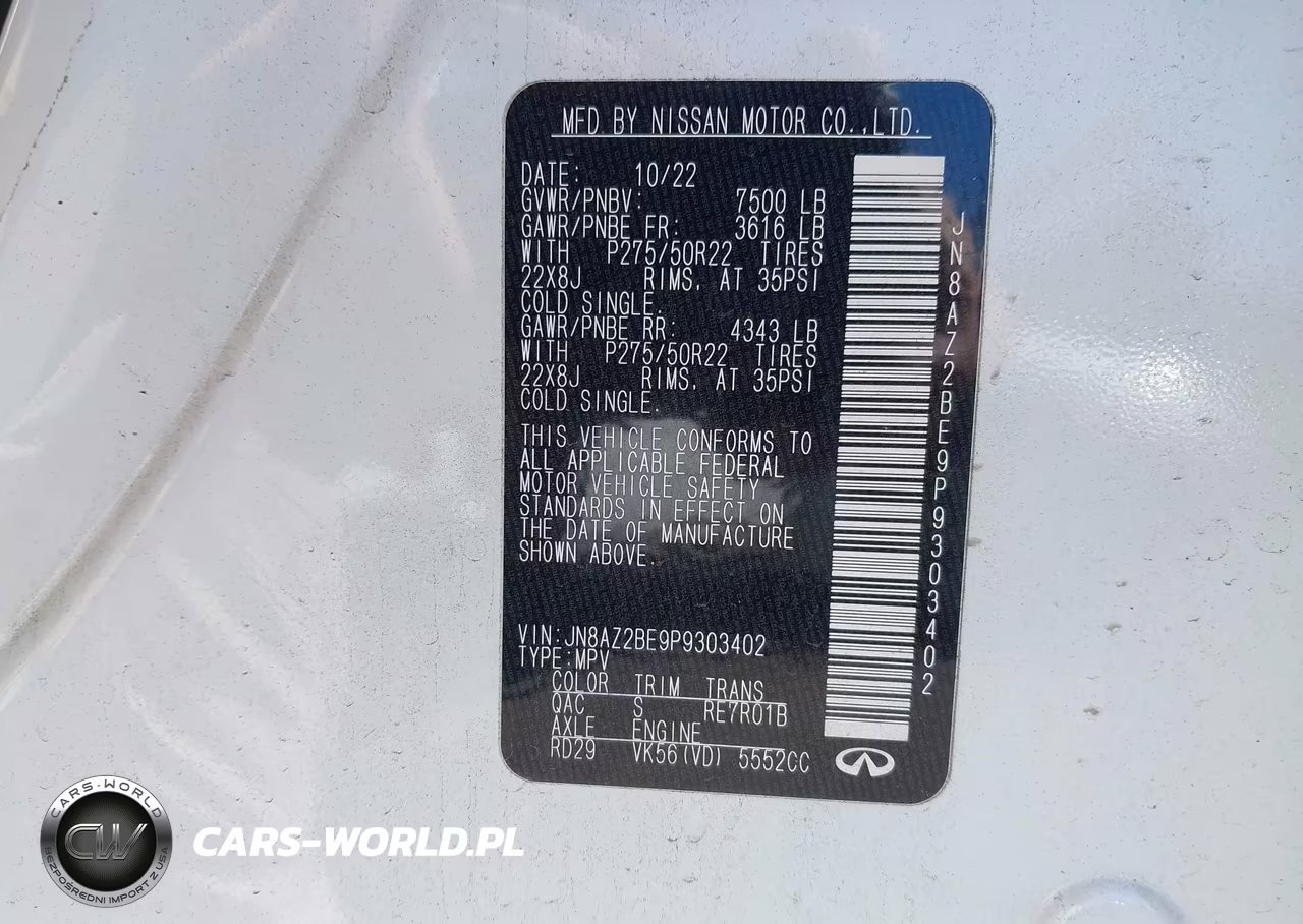2023 Infiniti Qx80 Sensory Awd VIN:JN8AZ2BE9P9303402 - 9