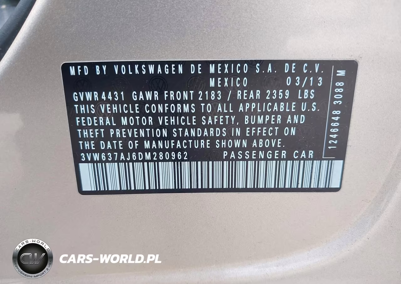 2013 Volkswagen Jetta Hybrid Sel VIN:3VW637AJ6DM280962 - 9