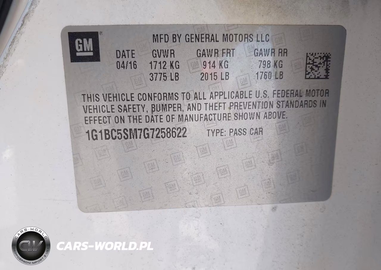 2016 Chevrolet Cruze Ls Auto VIN:1G1BC5SM7G7258622 - 9