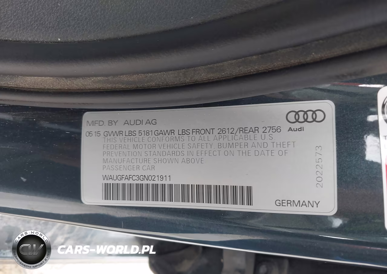 2016 Audi A6 2.0T Premium Plus VIN:WAUGFAFC3GN021911 - 9