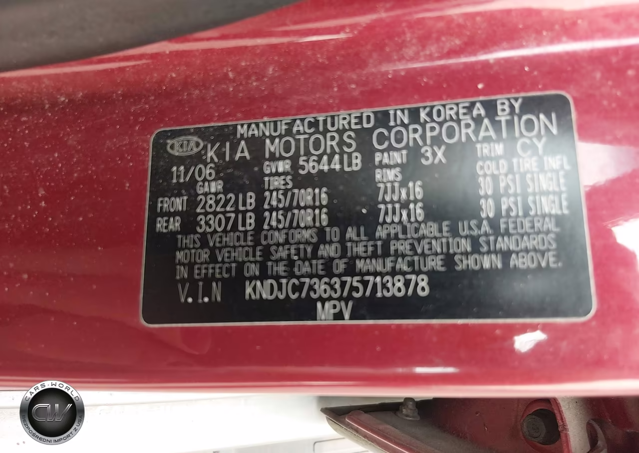 2007 Kia Sorento Ex VIN:KNDJC736375713878 - 9