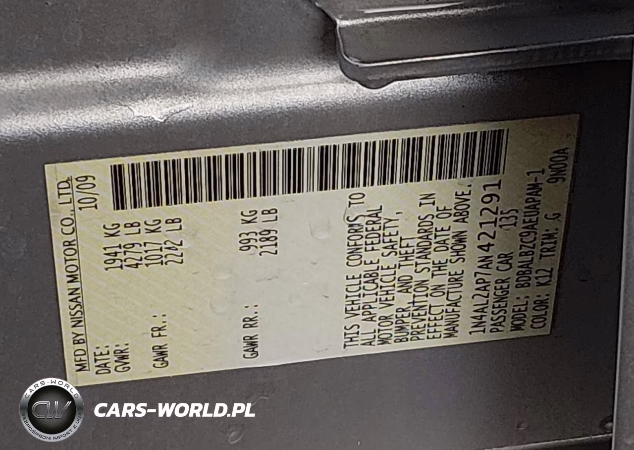 2010 Nissan Altima 2.5 S VIN:1N4AL2AP7AN421291 - 9